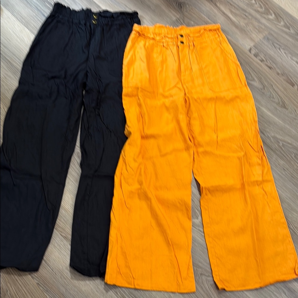 2 Pair INC Linen Wide-Leg Pants